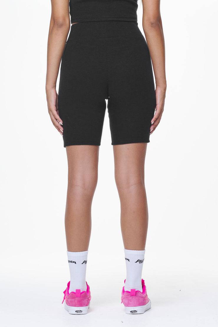 Pegador Barrie Rib Biker Shorts Black