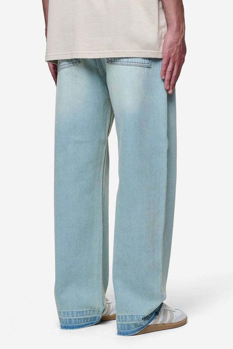 Pegador Barrow Wide Baggy Jeans Sand Washed Blue