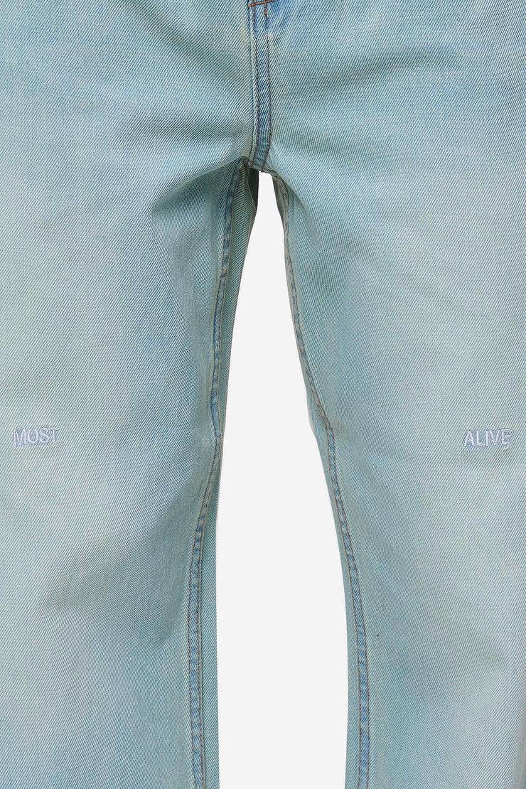 Pegador Barrow Wide Baggy Jeans Sand Washed Blue