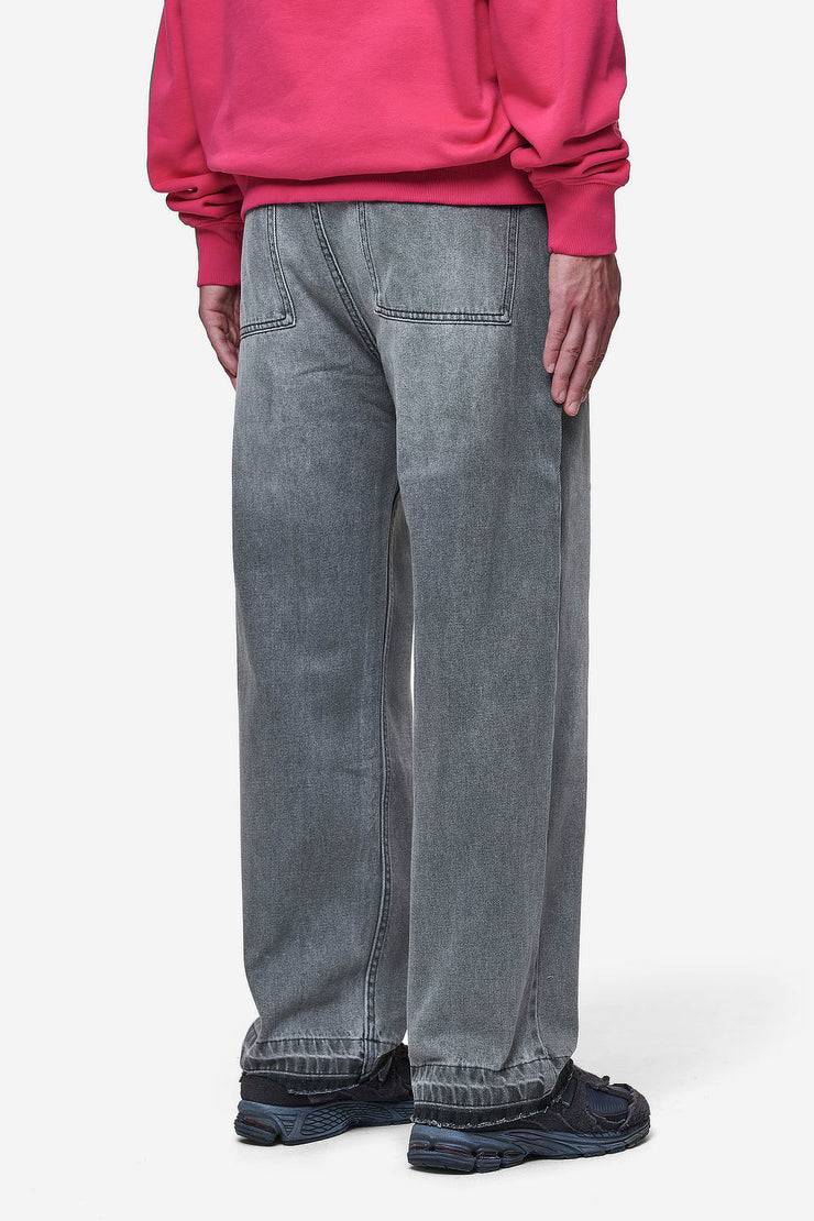 Pegador Barrow Wide Baggy Jeans Washed Anthracite