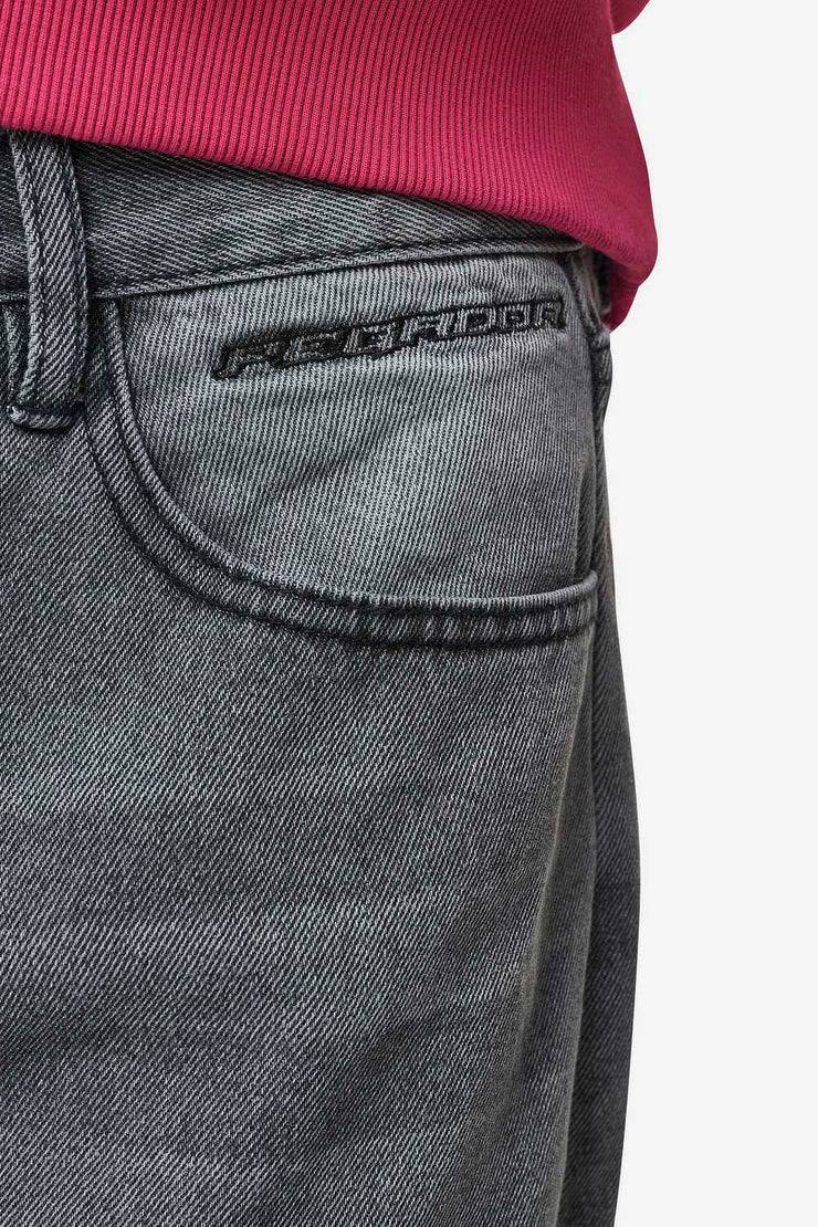 Pegador Barrow Wide Baggy Jeans Washed Anthracite