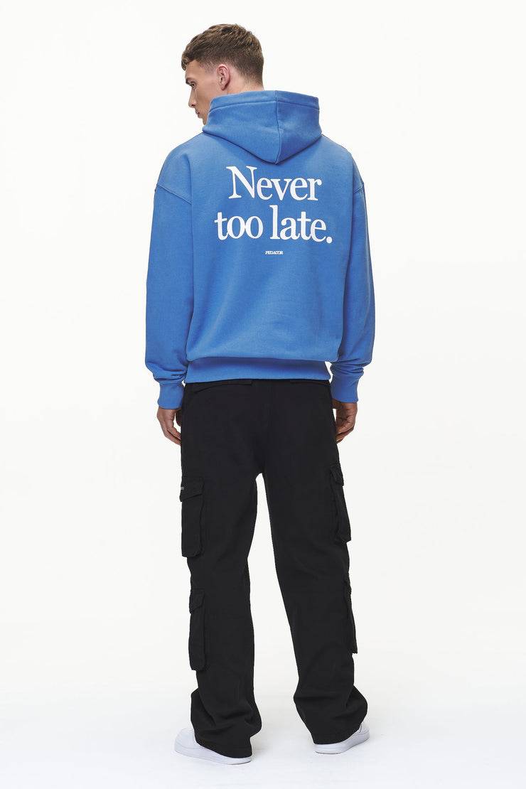 Pegador Bass Oversized Hoodie Washed Retro Blue