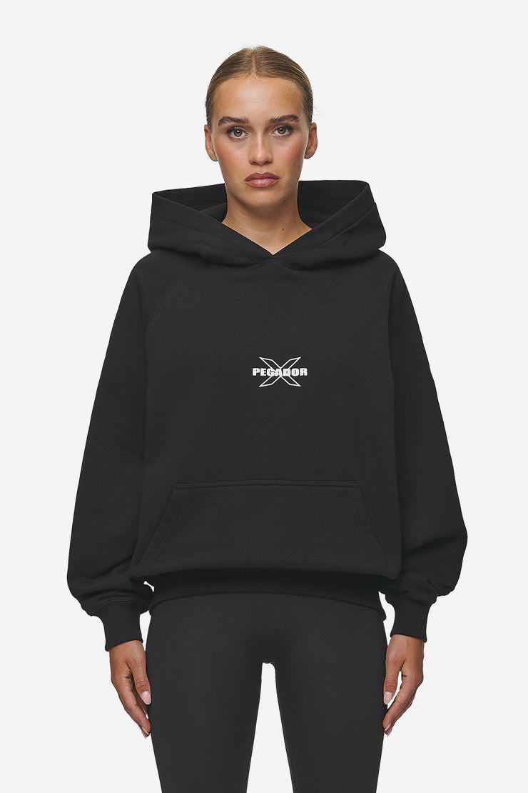 Pegador Belly Oversized Hoodie Washed Black