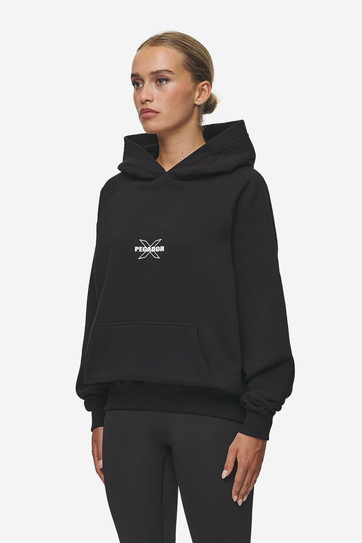 Pegador Belly Oversized Hoodie Washed Black