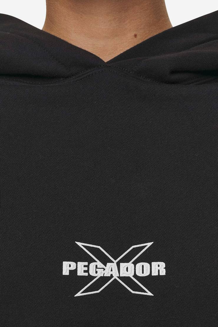 Pegador Belly Oversized Hoodie Washed Black