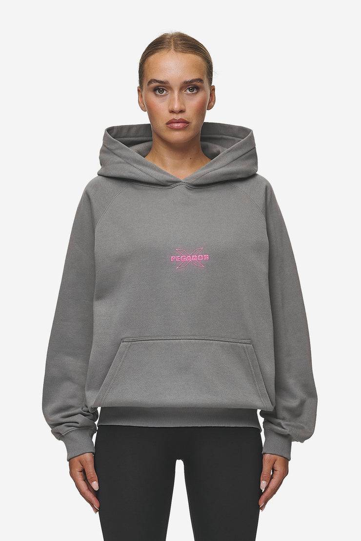 Pegador Belly Oversized Hoodie Washed Deep Grey