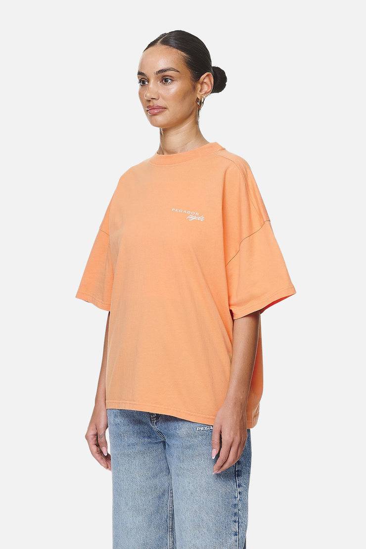 Pegador Berri Heavy Oversized Tee Washed Apricot
