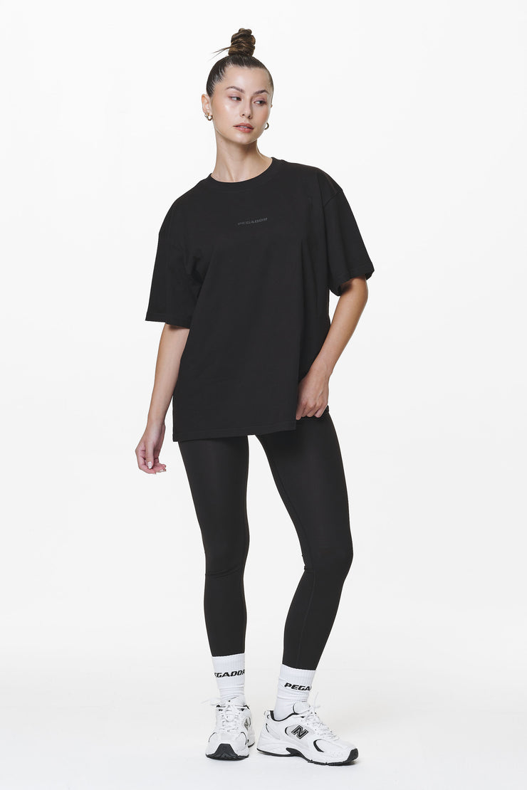 Pegador Beverly Logo Oversized Tee Black Gum