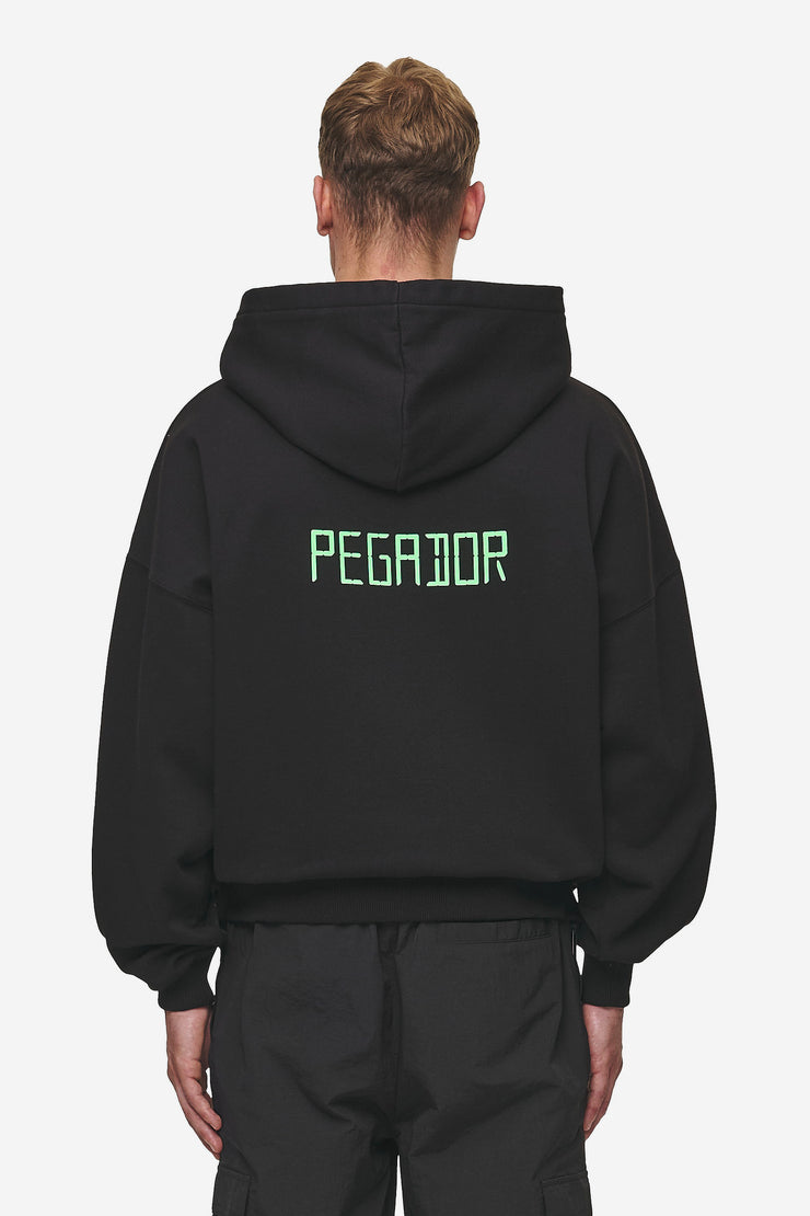 Pegador Bleek Boxy Hoodie Washed Black