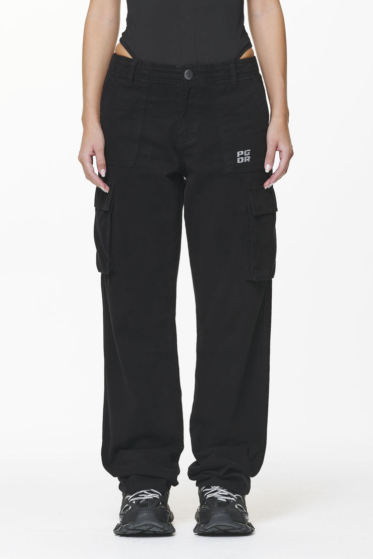 Pegador Bodo Wide Cargo Pants Black