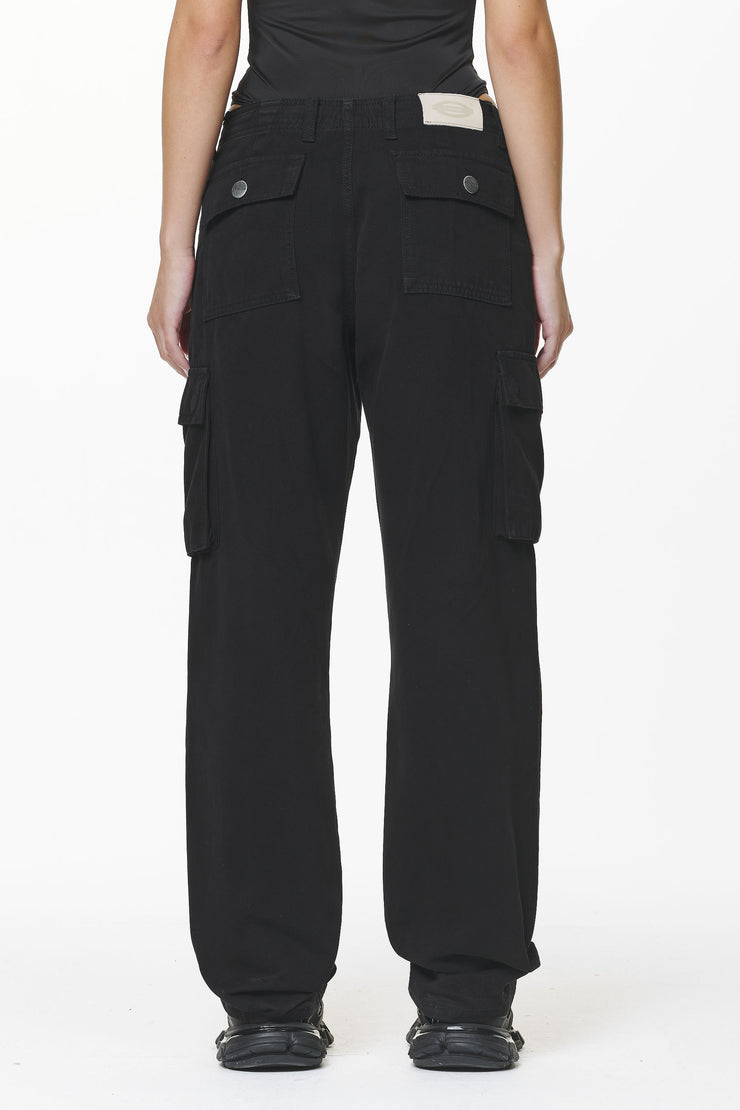 Pegador Bodo Wide Cargo Pants Black