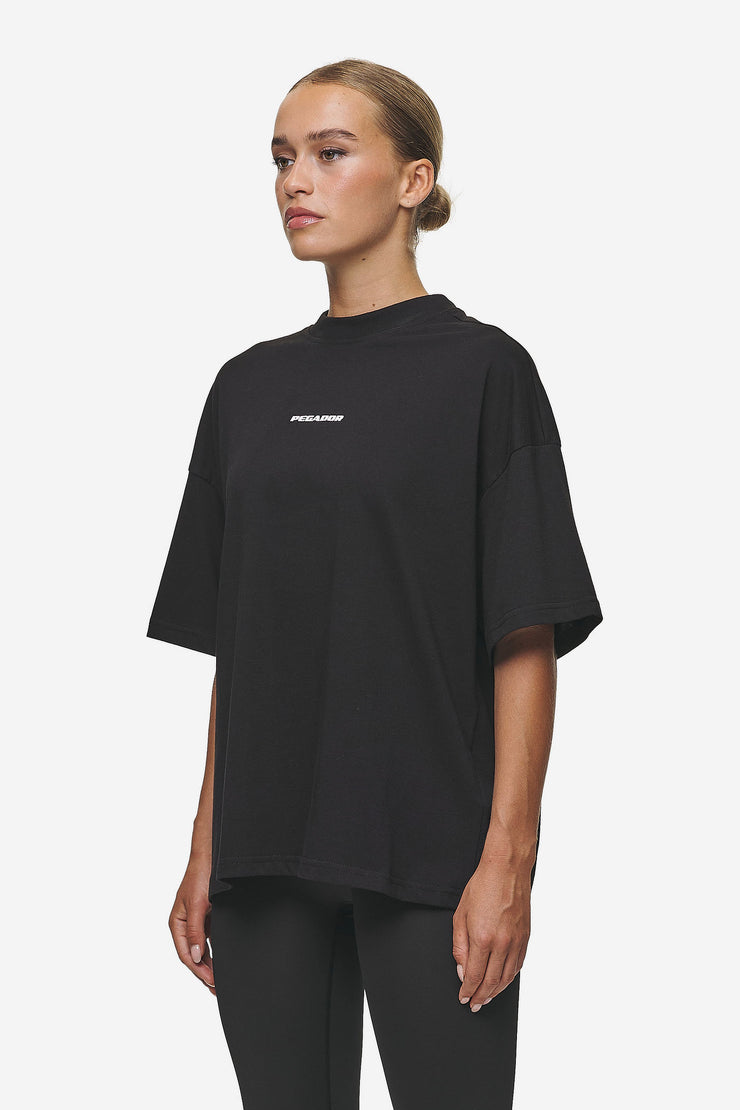 Pegador Bracy Heavy Oversized Tee Black White Gum