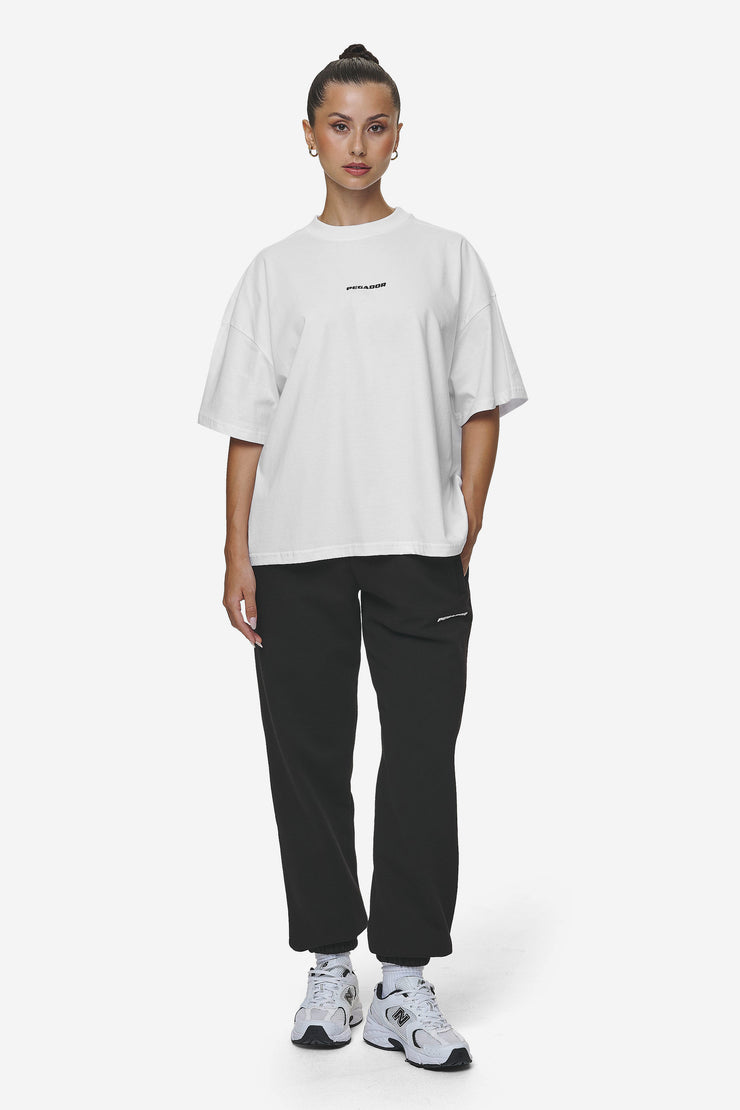 Pegador Bracy Heavy Oversized Tee White Black Gum