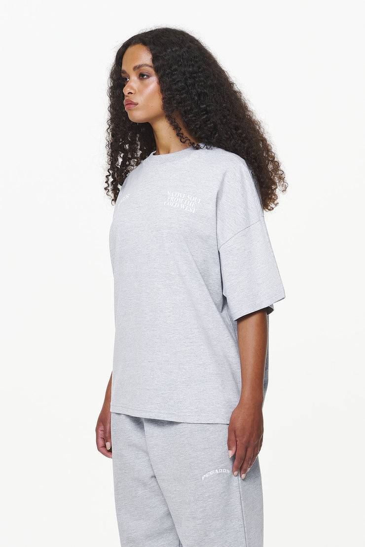 Pegador Cadogan Heavy Oversized Tee Grey Melange
