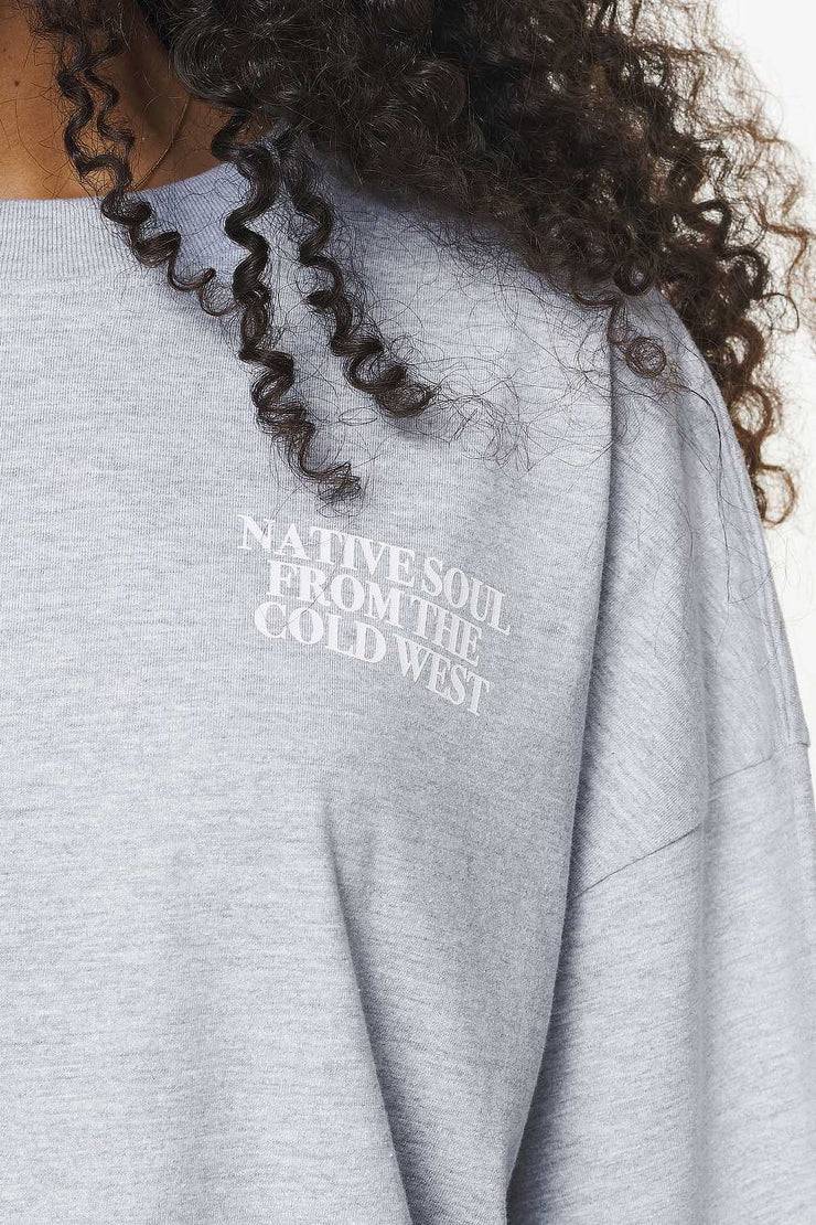 Pegador Cadogan Heavy Oversized Tee Grey Melange