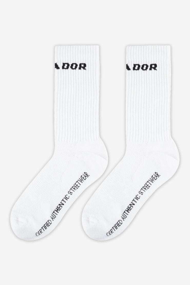 Pegador Certified Logo Socks White Black