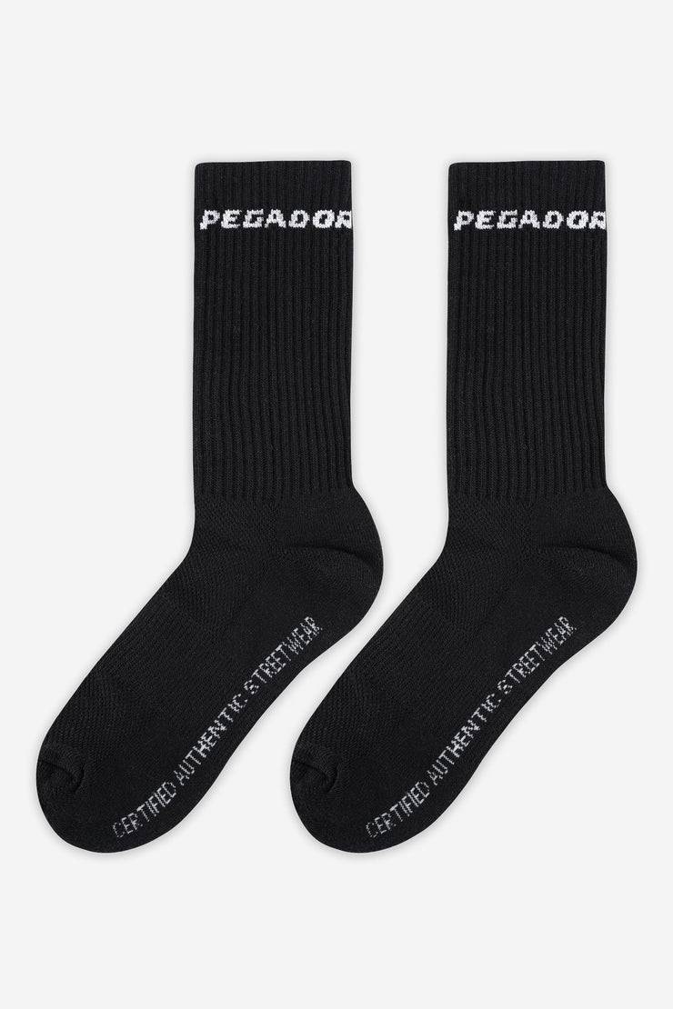 Pegador Certified Side Logo Socks Black White
