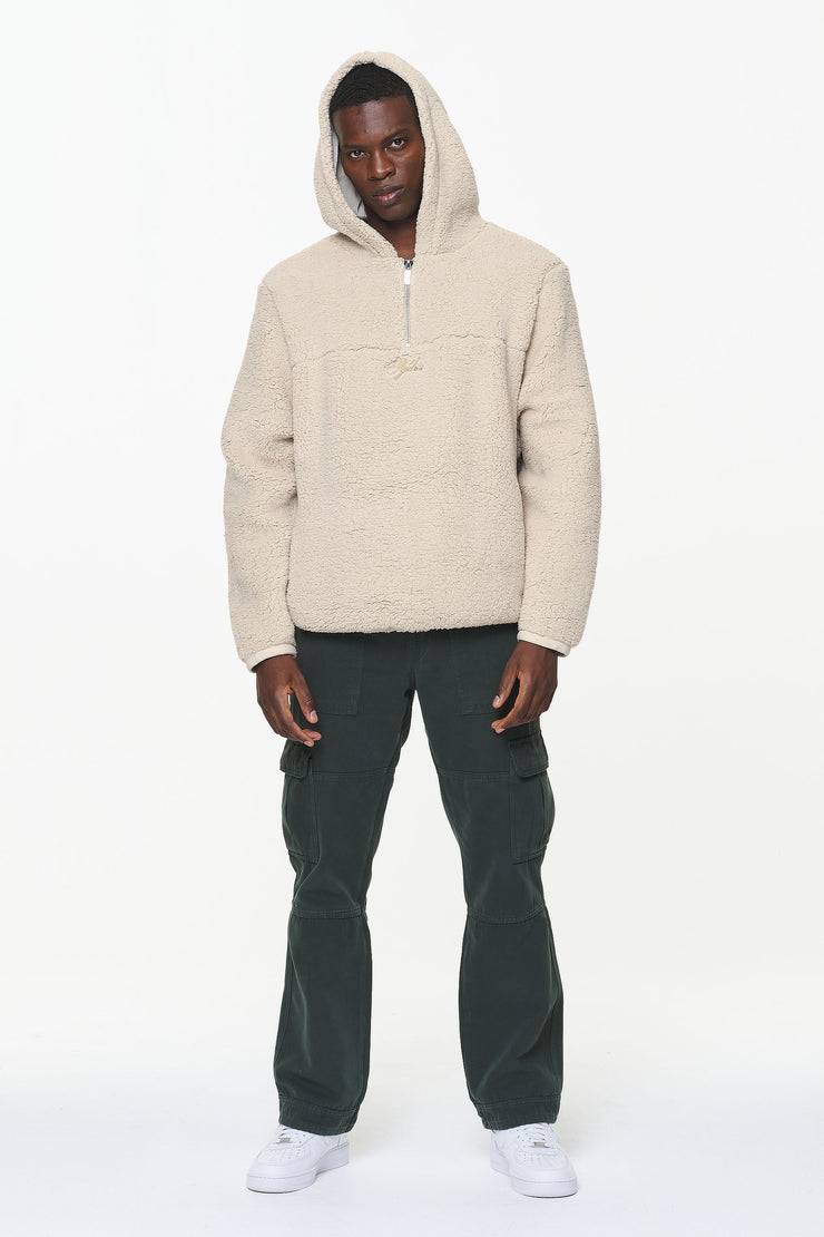 Pegador Clare Teddy Half Zip Hoodie Kingdom Beige