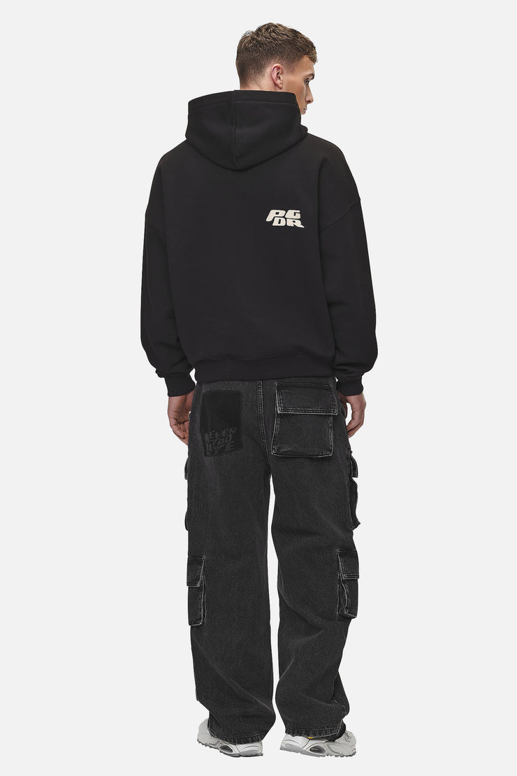 Pegador Clayson Boxy Hoodie Washed Black