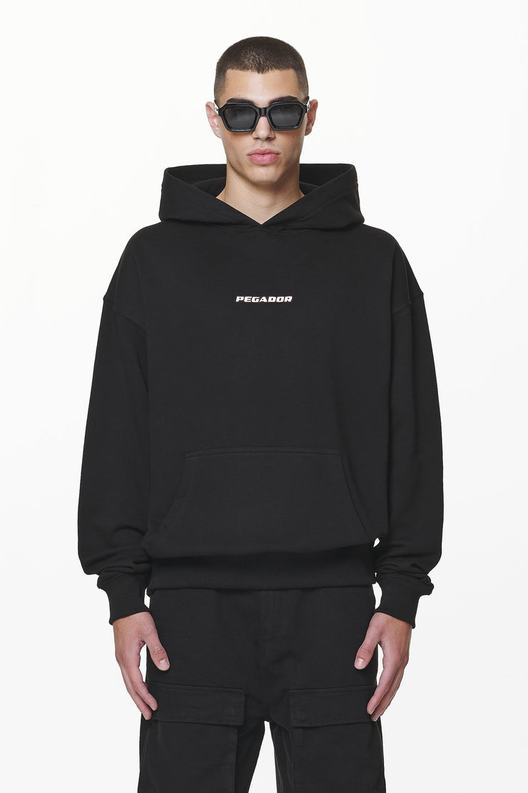 Pegador Colne Logo Oversized Hoodie Black