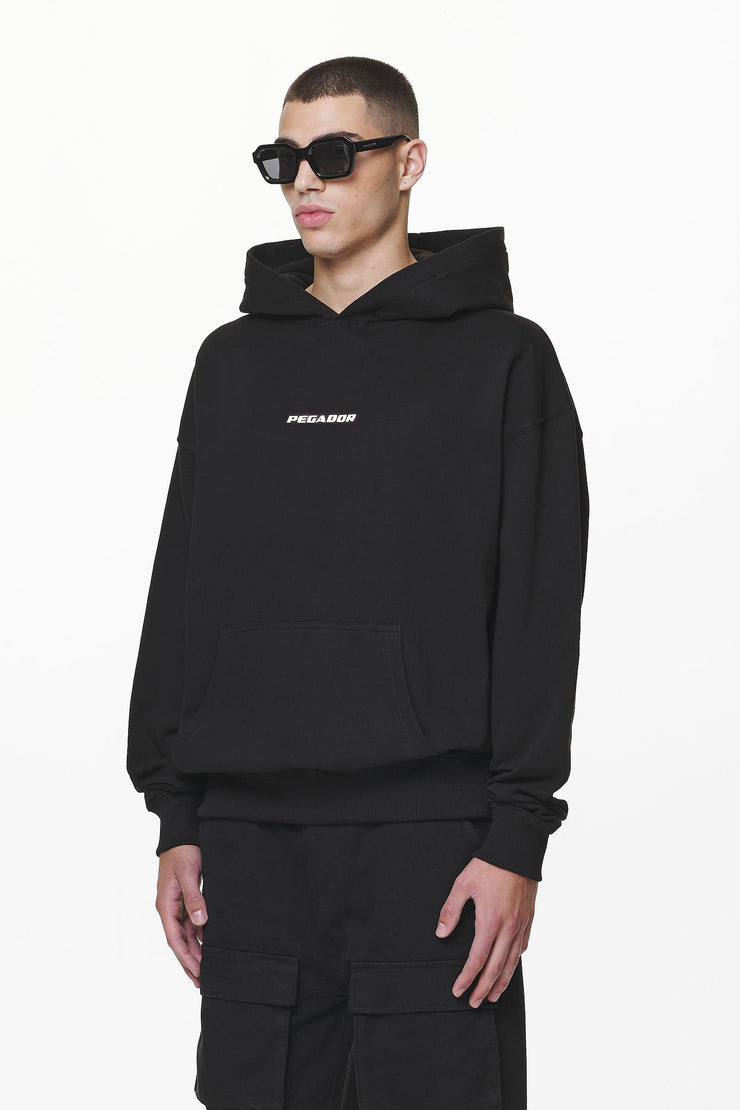 Pegador Colne Logo Oversized Hoodie Black