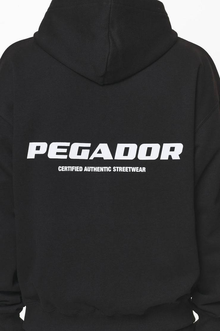 Pegador Colne Logo Oversized Sweat Jacket Black