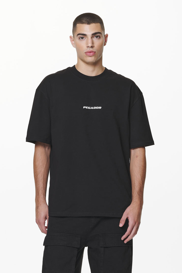 Pegador Colne Logo Oversized Tee Black