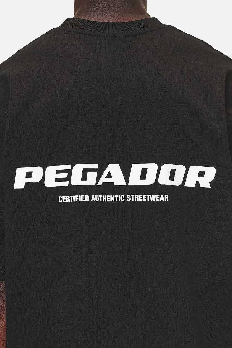 Pegador Colne Logo Oversized Tee Washed Black