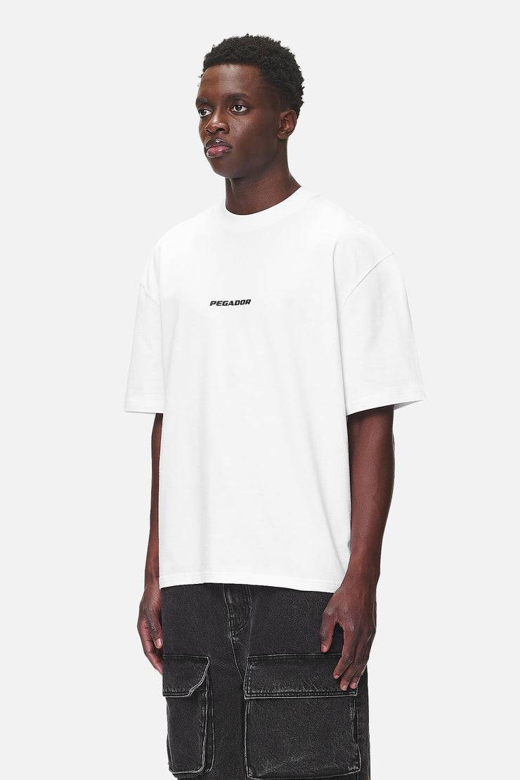 Pegador Colne Logo Oversized Tee White