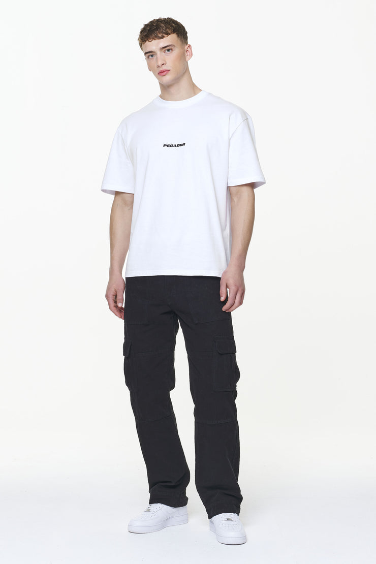 Pegador Colne Logo Oversized Tee White Gum
