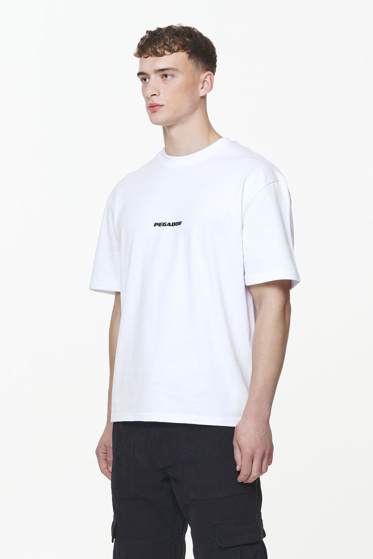 Pegador Colne Logo Oversized Tee White Gum