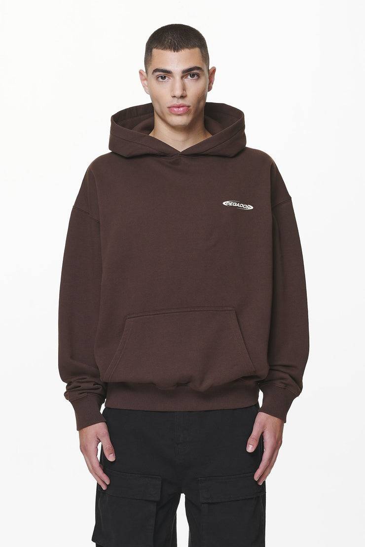 Pegador Crail Oversized Hoodie Washed Oak Brown