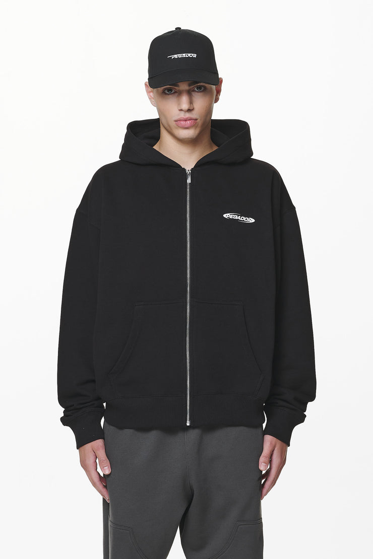 Pegador Crail Oversized Sweat Jacket Black