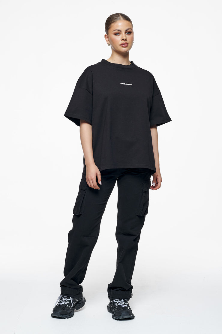 Pegador Culla Logo Heavy Oversized Tee Black