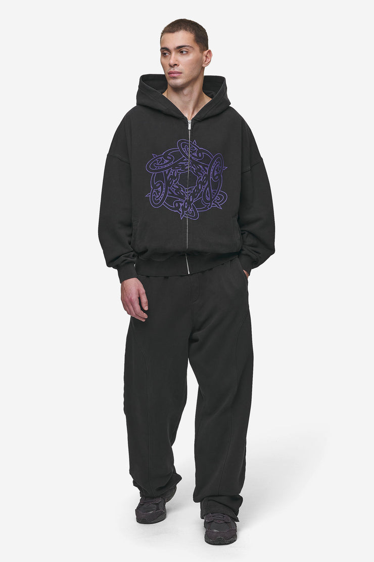 Pegador Dalk Boxy Sweat Jacket Vintage Black