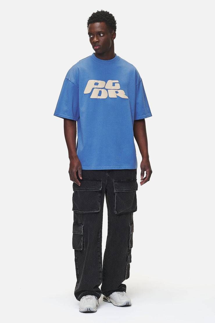 Pegador Danico Boxy Tee Washed Retro Blue