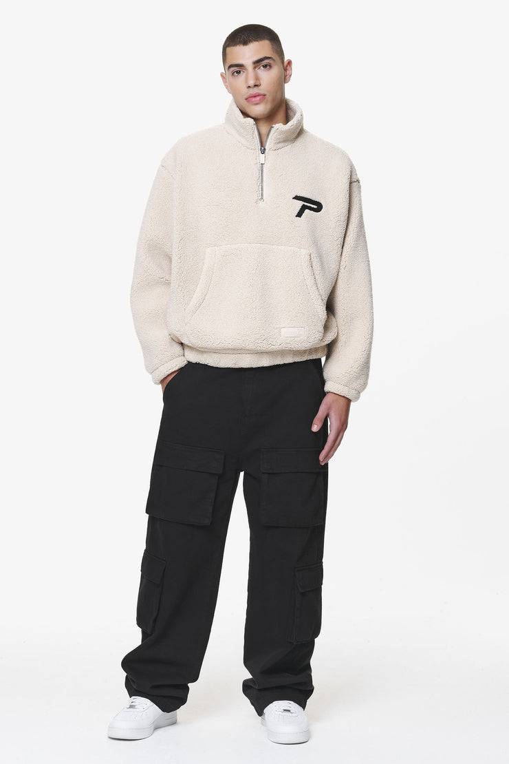 Pegador Defoe Teddy Halfzip Sweater Dust Cream
