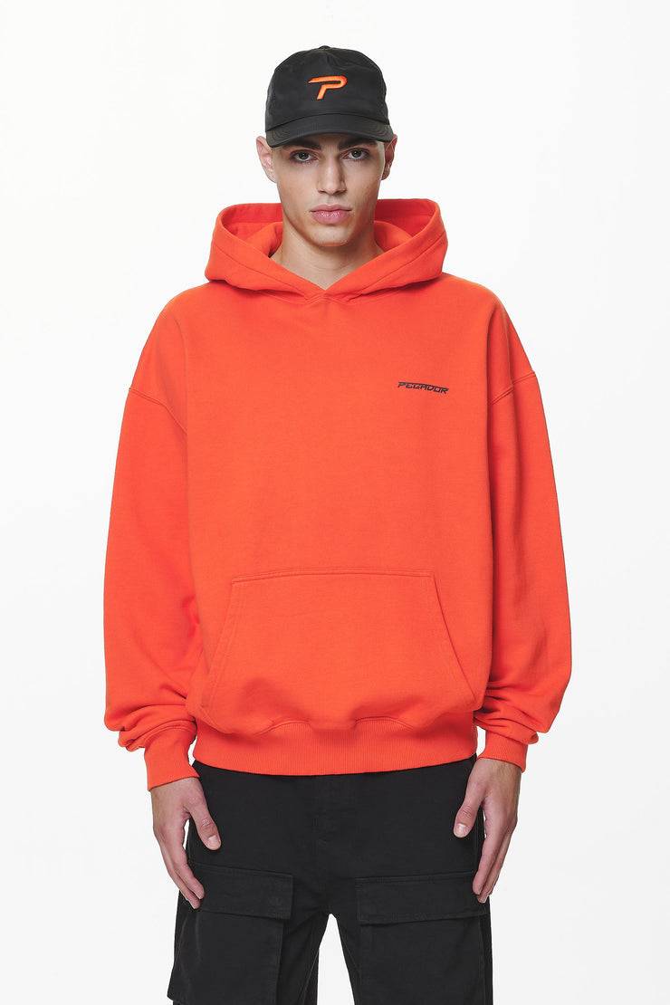 Pegador Devon Oversized Hoodie Washed Signal Red