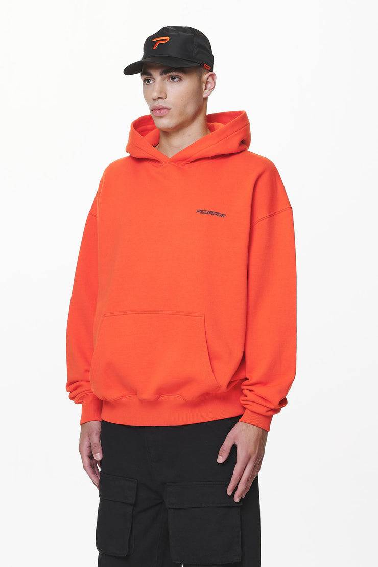 Pegador Devon Oversized Hoodie Washed Signal Red