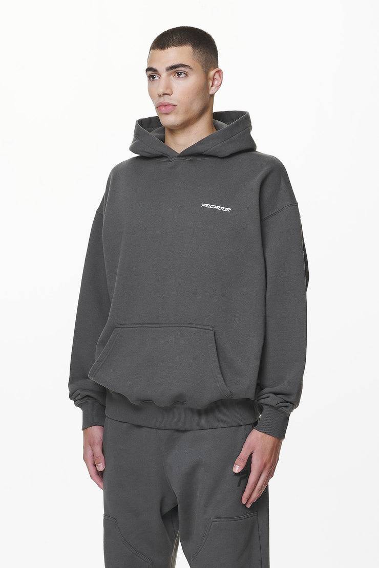 Pegador Devon Oversized Hoodie Washed Volcano Grey