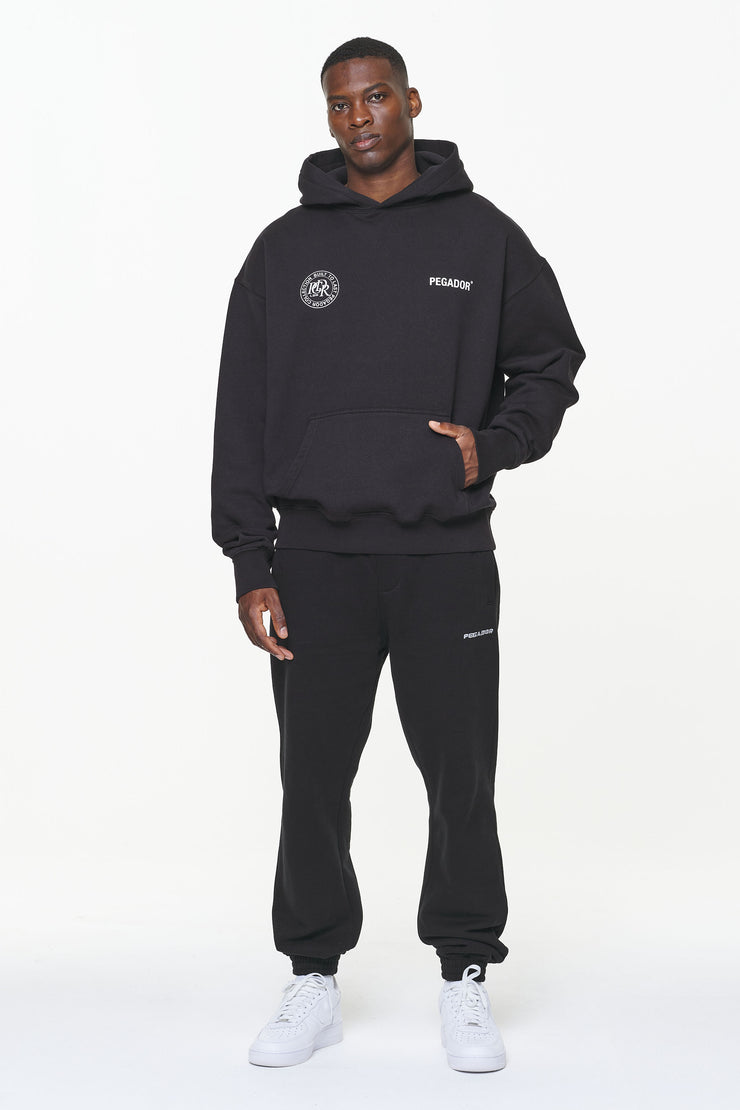 Pegador Dike Oversized Hoodie Vintage Onyx Black