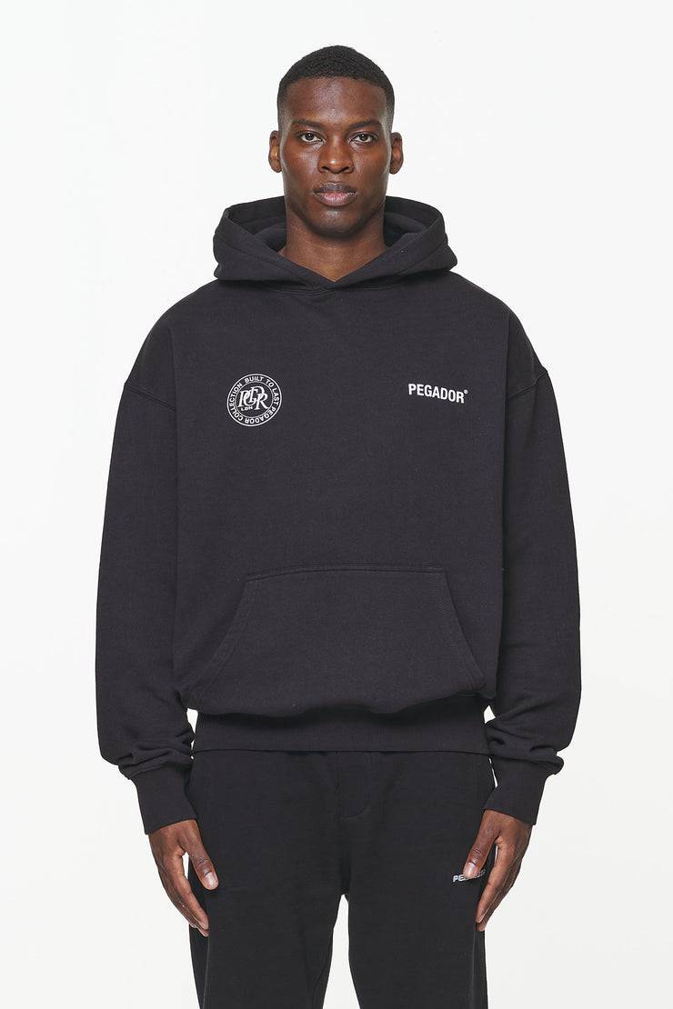 Pegador Dike Oversized Hoodie Vintage Onyx Black