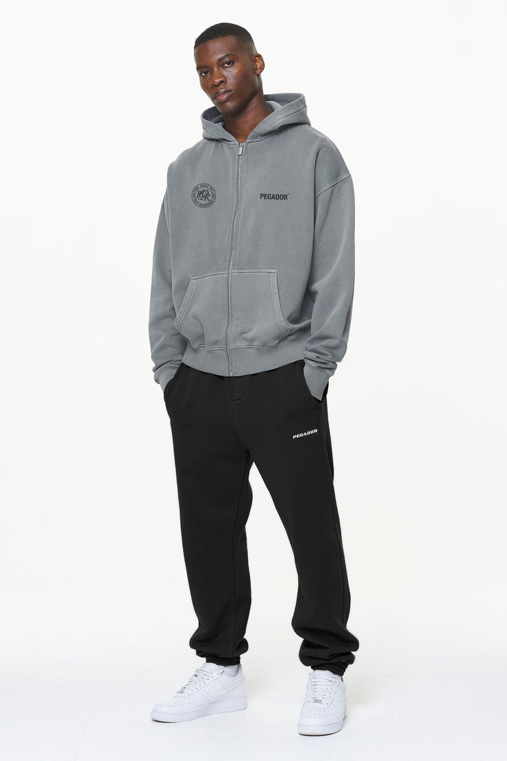 Pegador Dike Oversized Sweat Jacket Vintage Grey