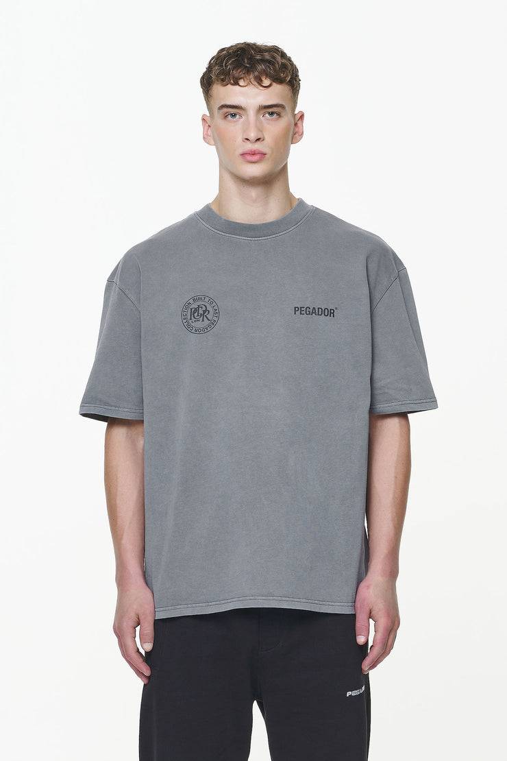 Pegador Dike Oversized Tee Vintage Grey