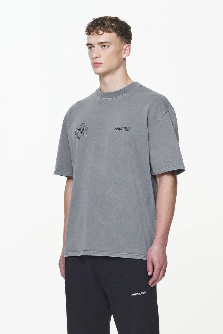 Pegador Dike Oversized Tee Vintage Grey