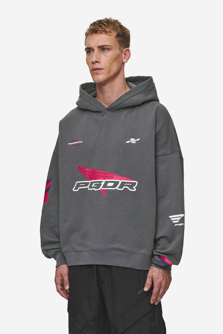 Pegador Dome Boxy Hoodie Washed Anthracite