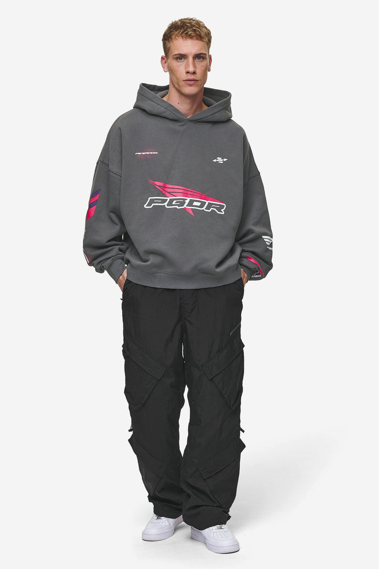 Pegador Dome Boxy Hoodie Washed Anthracite