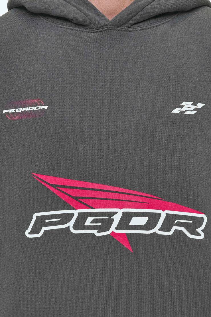 Pegador Dome Boxy Hoodie Washed Anthracite