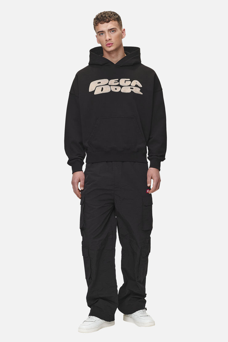 Pegador Drew Terry Boxy Hoodie Washed Black