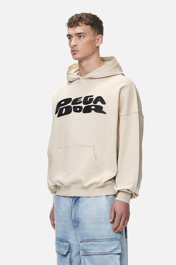 Pegador Drew Terry Boxy Hoodie Washed Desert Sand